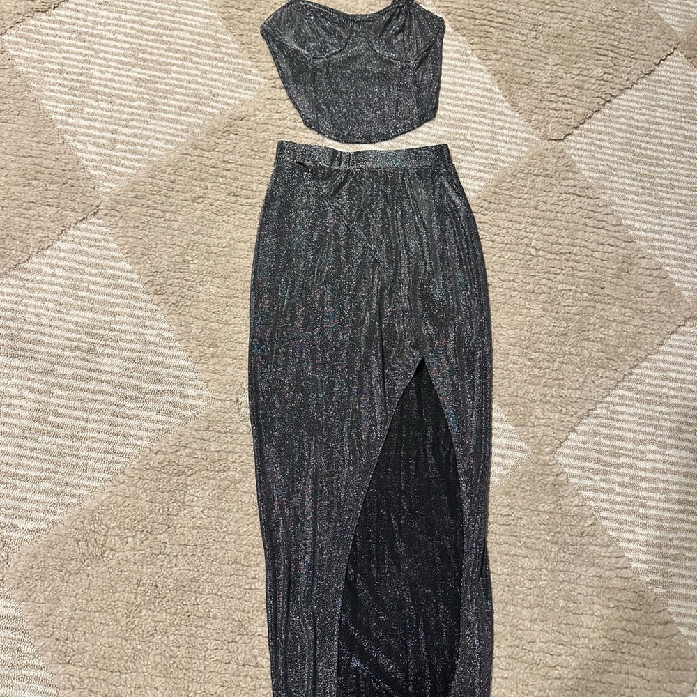 Elegant Black Skirt Set